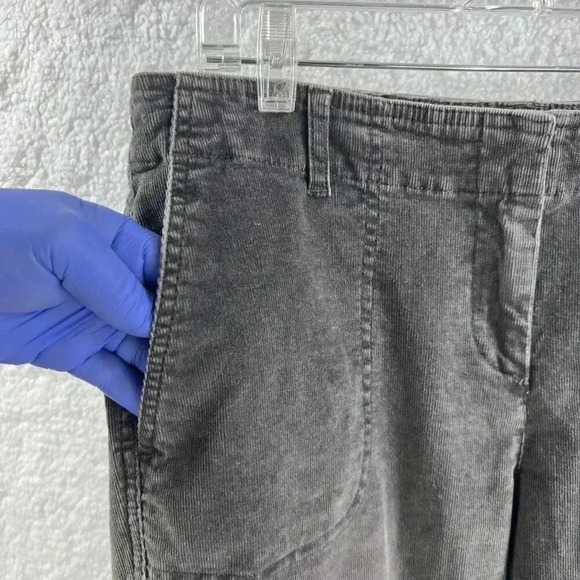 J Jill Pants Womens Size12 Corduroy Straight Leg Gray Corduroy Academia Preppy - Picture 8 of 16